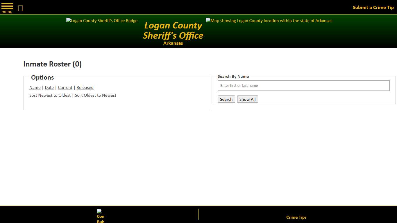 Inmate Roster - Released Inmates Booking Date Descending - Logan County Sheriff's Office, Arkansas